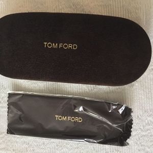 NEW Tom Ford eyeglasses glasses case brown velvet